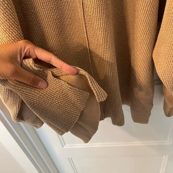 Aerie Wonder Texture Vneck Sweatshirt Knit - Picture 7 of 7